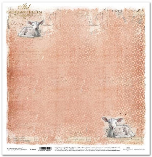 Seria - Wokół farmy - zwierzęta, akwarele, tła, pastelowe kolory, tapeta, wzorki, owce, pomarańczowe tło*Series - Around the farm - animals, watercolor, backgrounds, pastel colours, wallpaper, patterns, sheep, orange background