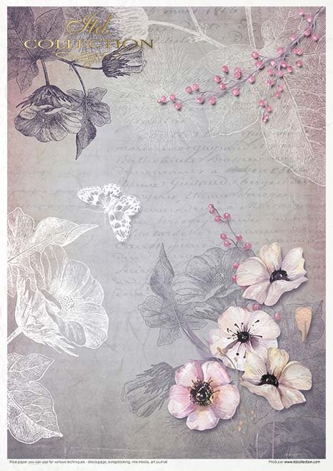 Zestaw kreatywny na papierze ryżowym - Wieczorna łąka*Creative set on rice paper - Evening meadow