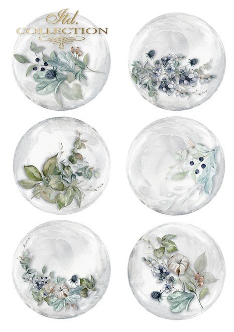 Papiery do scrapbookingu w zestawach - Kraina lodowej porcelany * Set of scrapbooking papers - The land of ice porcelain