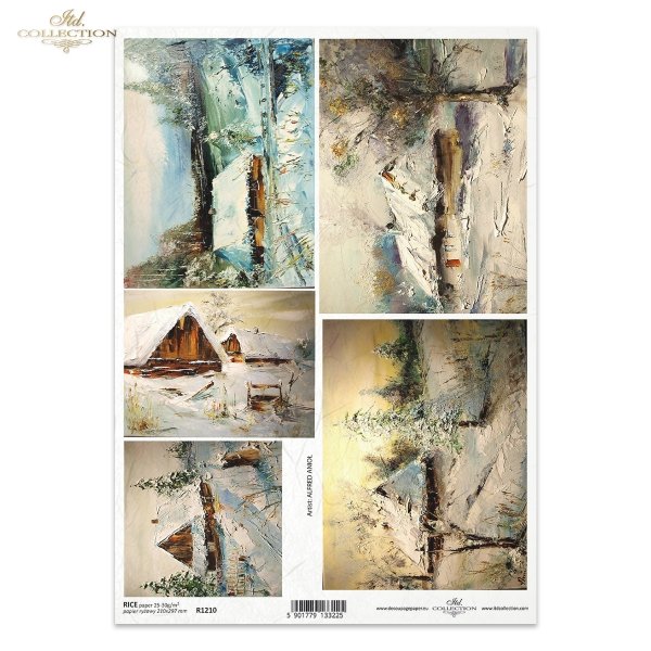 zima, śnieg, wioska, wieś, chałupa, chałupy, malarstwo współczesne, artysta współczesny, Alfred Anioł, winter, snow, village, cottages, painting, contemporary artist, Winter, Schnee, Dorf, Hütten, Dorf, zeitgenösische Malerei
