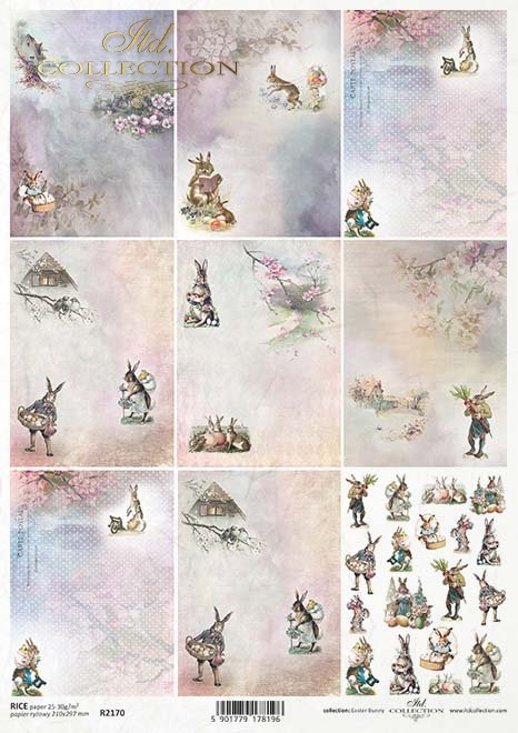 Easter Bunny - pastelowe tła, zające wielkanocne, pisanki, wiosenne kwiaty, tagi*pastel backgrounds, Easter bunnies, Easter eggs, spring flowers, tags*pastellfarbene Hintergründe, Osterhasen, Ostereier, Frühlingsblumen, Tags