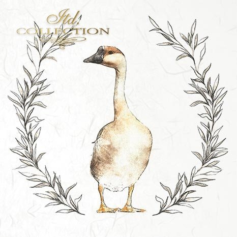 gęsie z roślinnymi wieńcami*geese with floral wreaths*Gänse mit Blumenkränzen*gansos con coronas de flores