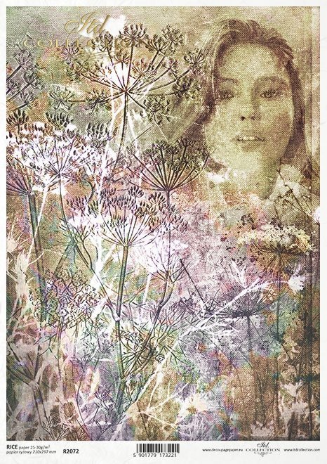 twarz kobiety, rośliny, koper*female face, plants, dill*weibliches Gesicht, Pflanzen, Dill*rostro femenino, plantas, eneldo