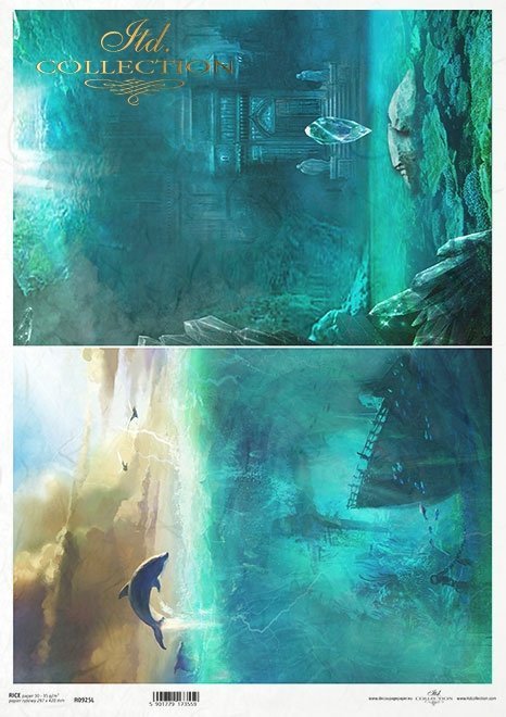 Seria The Search for Atlantis, delfin, wrak statku, kryształ, podwodne miasto*Series - The Search for Atlantis, dolphin, shipwreck, crystal, underwater city*Serie - Die Suche nach Atlantis, Delphin, Schiffswrack, Kristall, Unterwasserstadt*Serie - La búsq