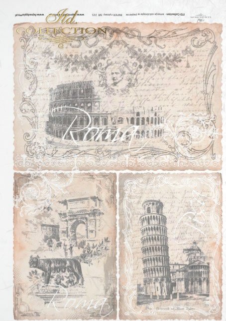 cities, Rome, old postcards, beautiful background, pastel colors
