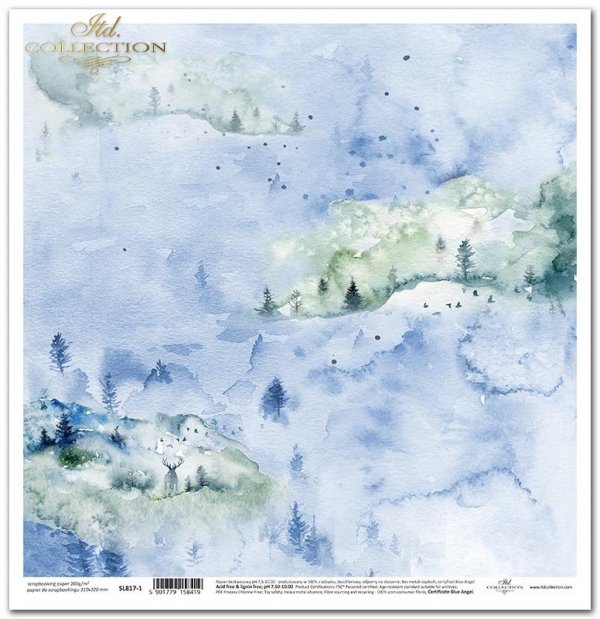 zimowe widoczki, śnieżynki, gwiazdki, akwarele, zimowe krajobrazy, jeleń, tło*winter views, snowflakes, stars, watercolor, winter landscapes, deer, background*Winteransichten, Schneeflocken, Sterne, Aquarell, Winterlandschaften, Hirsche, Hintergrund*vista