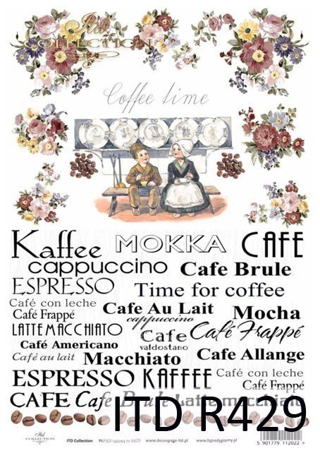 napisy, coffee time, kawa, ziarna kawy, Cafe, Kaffee, Mokka, Cafe au Lait, Espresso, macchiato, espresso, time for coffee, kwiaty, retro, R429