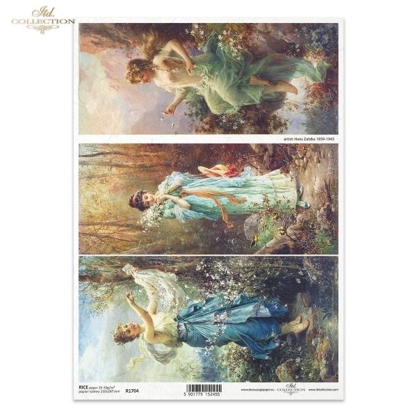 Kiedy mężczyzna kocha kobietę, malarstwo, Hans Zatzka, Kobieta, kobiety, dama, damy, wiosna, miłość, piękno, retro, Vintage, Mini collection, When a man loves a woman, Painting, woman, women, lady, spring, love, beauty
