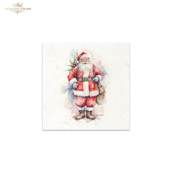 Santa Claus, Święty Mikołaj, konik na biegunach, miś, śnieżynka, prezent, choinka Father Christmas, rocking horse, teddy bear, snowflake, gift, Christmas tree Weihnachtsmann, Schaukelpferd, Teddybär, Schneeflocke, Geschenk, Weihnachtsbaum, Papá Noel