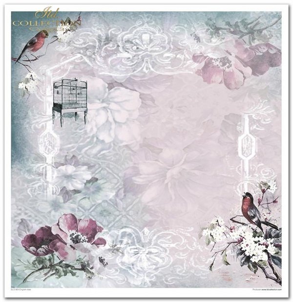Set von Papieren für Scrapbooking SLS-001 ''Englische Rose''' ---- PREISREDUZIERTES PRODUKT