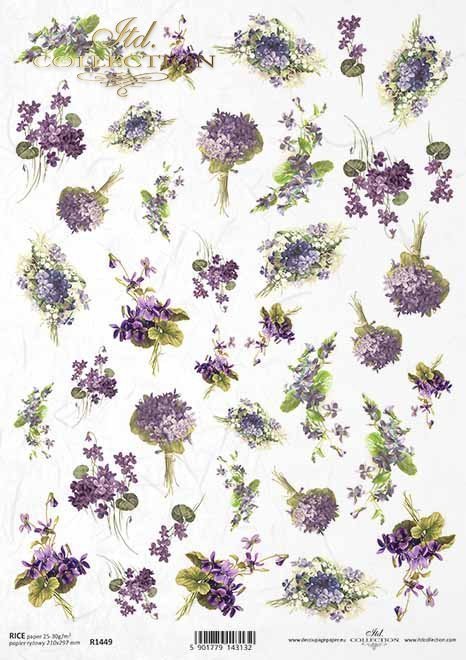 flores, violetas, lirios del valle, pequeños elementos*Blumen, Veilchen, Maiglöckchen, kleine Elemente*цветы, фиалки, лилии долины, небольшие элементы