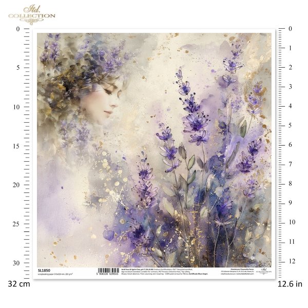 dekoracyjne wzory, motywy kwiatowe, bukiet kwiatów, Ogród Muz, Garden of Muses * Mulberry decoupage paper FPA1005, decorative patterns, floral motifs, bouquet of flowers, Garden of Muses *Seria Garden of Muses