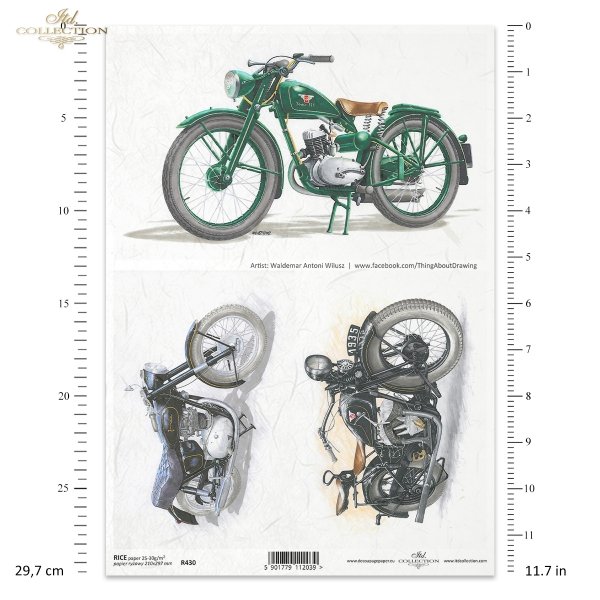 Waldemar Antoni Wilusz - zabytkowe motocykle, realistyczne rysunki