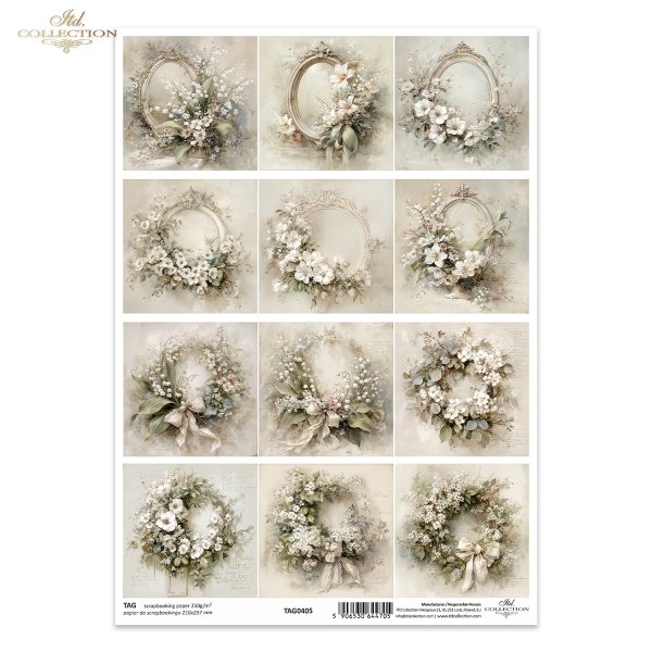 kwiaty, ramy, styl vintage, pastele, elegancja, dekoracja, delikatność, akwarela, botanika, estetyka shabby chic Angielski: flowers, frames, vintage style, pastels, elegance, decoration, delicacy, watercolor, botany, shabby chic aesthetic