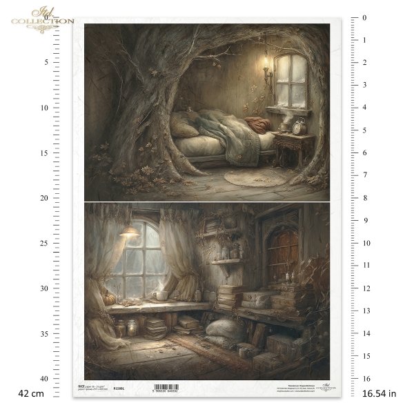 Mouse World - Interior -  Ilustracje,  świat myszek, przytulne wnętrza, bajkowe sceny, kominki, nory mysie, domki, wnętrza