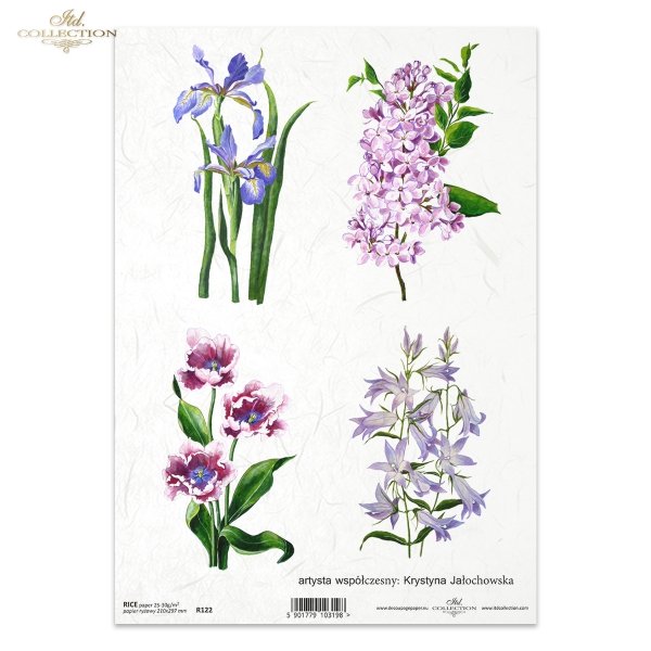 papier-ryżowy-decoupage-kwiaty-ogród-Krystyna-Jałochowska-R0122