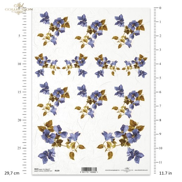 papier-ryżowy-decoupage-kwiaty-liście-listki-ogród-łąka-R0139