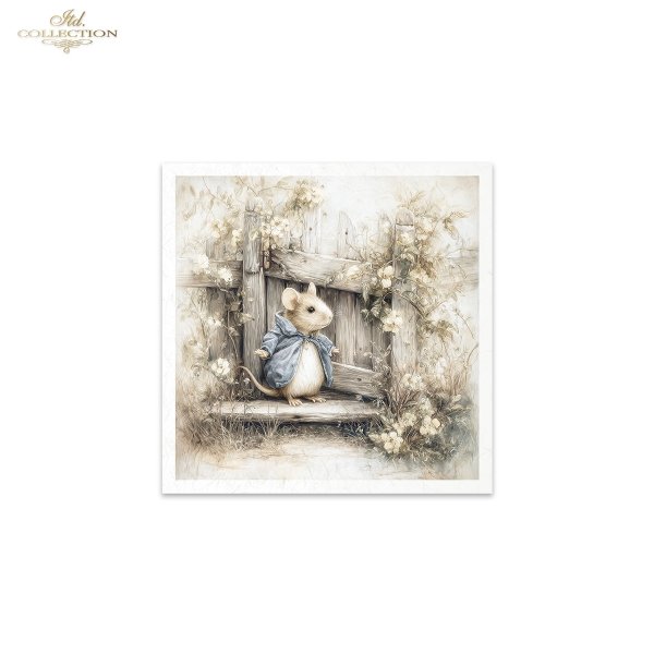 Myszki, sielanka, akwarela, retro, las, natura*Mice, idyll, watercolour, retro, forest, nature*Mäuse, Idylle, Aquarell, Retro, Wald, Natur*Ratones, idilio, acuarela, retro, bosque, naturaleza