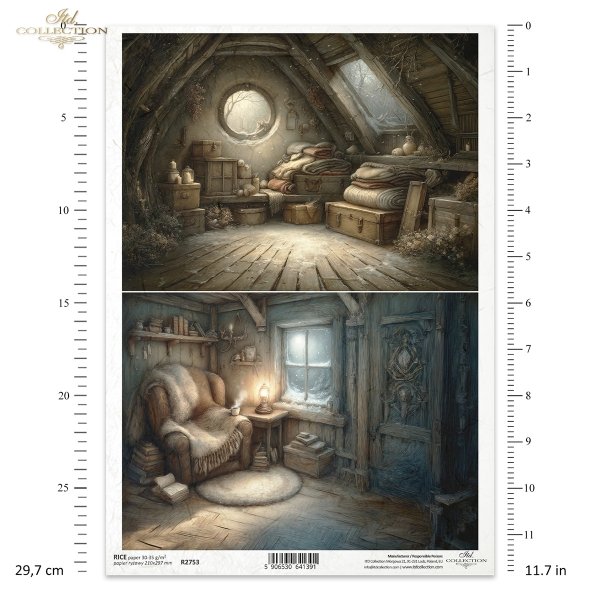 Mouse World - Interior -  Ilustracje,  świat myszek, przytulne wnętrza, bajkowe sceny, kominki, nory mysie, domki, wnętrza