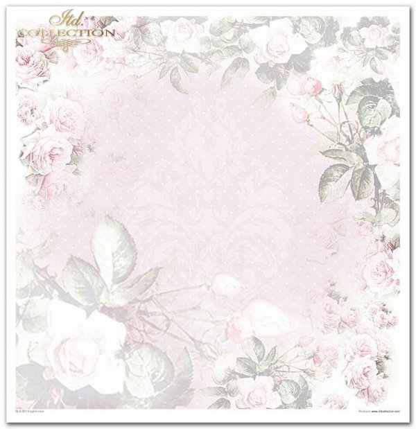 Set von Papieren für Scrapbooking SLS-001 ''Englische Rose''' ---- PREISREDUZIERTES PRODUKT