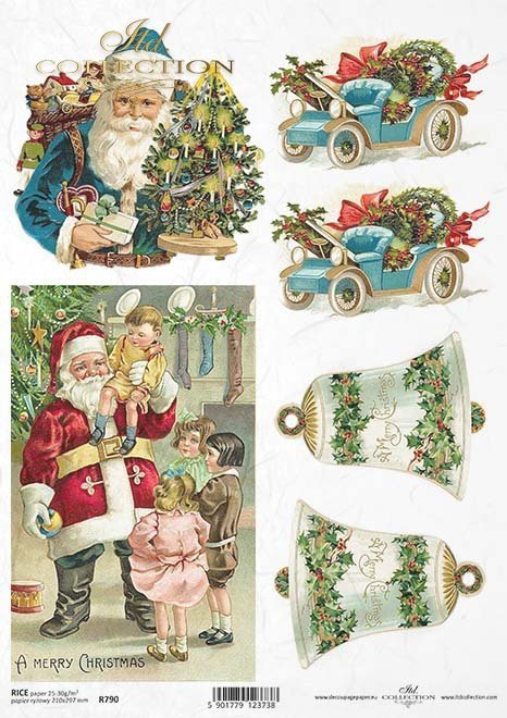 świąteczne stroiki, Boże Narodzenie, świąteczne dekoracje, retro, vintage, dziecko, dzieci, choinka, prezenty, zabawki, świąteczne dzwonki, R790, Christmas, Christmas decorations, retro, vintage, child, Christmas tree, gifts, toys, Christmas bells, Weihna