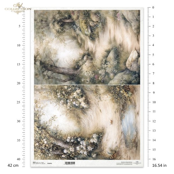 Sielanka, akwarela, natura, las, łąka, kwiaty polne*Idyllic, watercolor, nature, forest, meadow, wildflowers