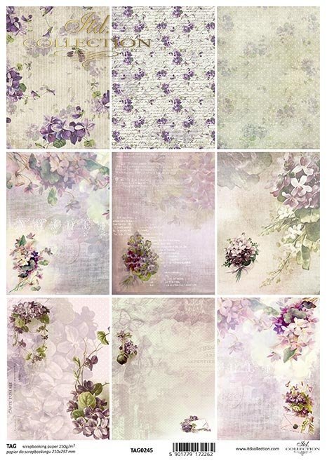 Seria Flower Post - Violet*Flower Post Series - Violet*Flower Post Series*Serie de postes de flores