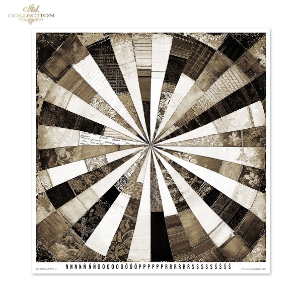 Black &amp; White * Czarny &amp; Biały - geometryczne czarno-białe wzory, scrapbooking paper