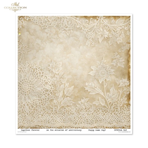 Scrapbooking papers SLS-080 Wood &amp; Lace