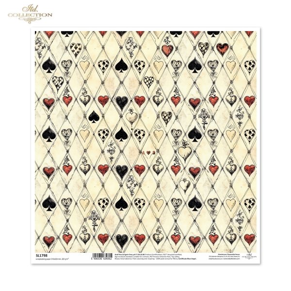 motyw tapetowy, symbole kart, karo, pik, trefl, kier*wallpaper motif, card symbols, diamonds, spades, clubs, hearts
