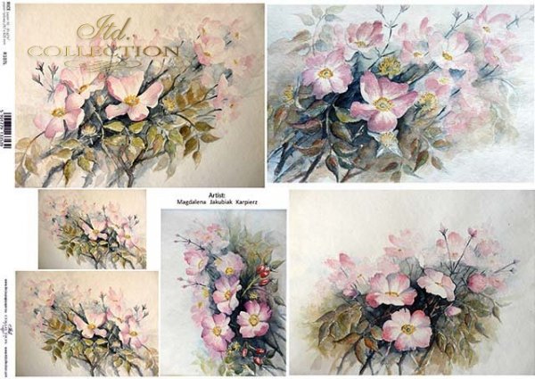 Papier Decoupagepapier zeitgenössische Malerei*Бумага Декупаж современной живописи*Papel Decoupage pintura contemporánea