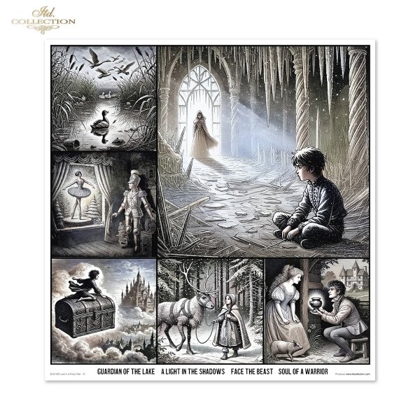 Lost in a Fairy Tale * Zagubieni w baśni, baśnie Andersena, Baśnie braci Grimm, scrapbooking paper