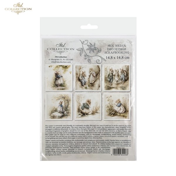 Myszki, sielanka, akwarela, retro, las, natura*Mice, idyll, watercolour, retro, forest, nature*Mäuse, Idylle, Aquarell, Retro, Wald, Natur*Ratones, idilio, acuarela, retro, bosque, naturaleza