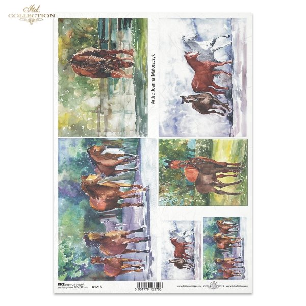 koń, konie, stado koni, wieś, pastwisko, łąka, malarstwo współczesne, Joanna Małoszczyk, artystka współczesna, artysta współczesny, horse, horses, herd of horses, village, pasture, meadow, contemporary painting