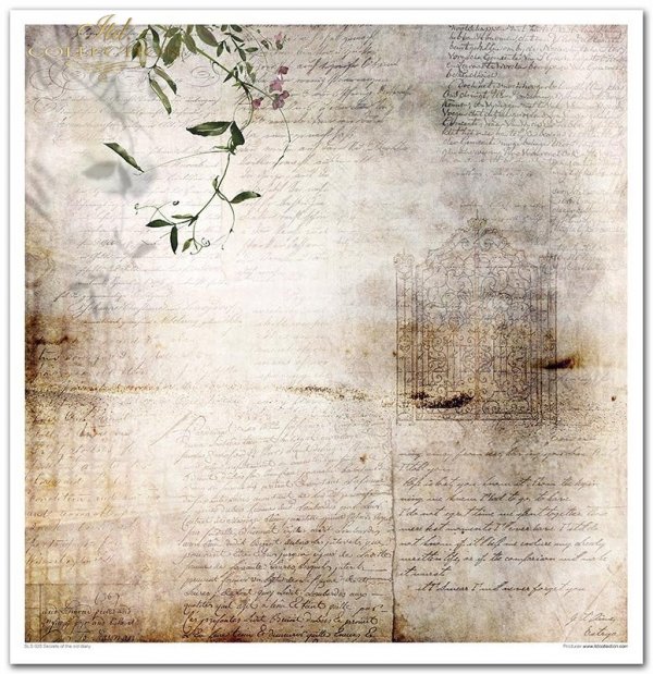 Scrapbooking papers SLS-025 ''Secrets of the old diary'' ---- DISCOUNTED PRODUCT