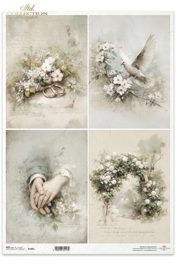 ślub, wesele, kwiaty, obrączki, gołąb, romantyzm, vintage, sepia, akwarela, elegancja