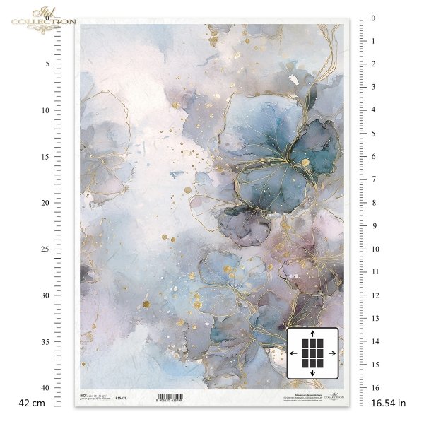 dekoracyjne wzory, motywy kwiatowe, bukiet kwiatów, Ogród Muz, Garden of Muses * Mulberry decoupage paper FPA1005, decorative patterns, floral motifs, bouquet of flowers, Garden of Muses *Seria Garden of Muses