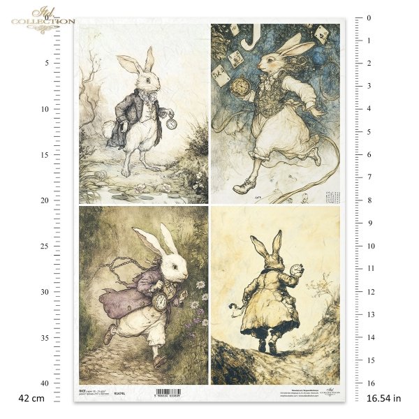 Biały Królik, zegarki, Zające*White Rabbit, watches, Hares*Weißes Kaninchen, Uhren, Hasen*Conejo blanco, relojes, liebres