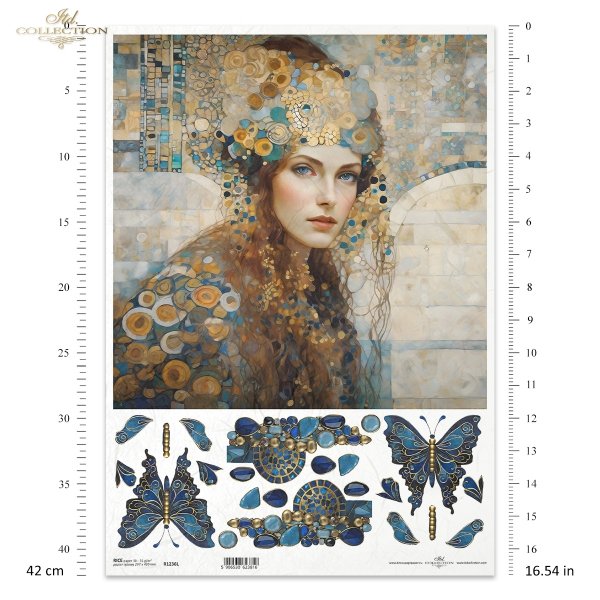 kobiety, złoto, dekoracyjne wzory, ważki, motyle, kamienie szlachetne, mozaiki, motywy secesyjne*women, gold, decorative patterns, dragonflies, butterflies, precious stones, mosaics, Art Nouveau motifs