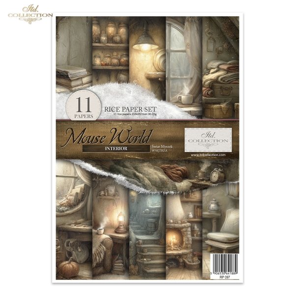 Mouse World - Interior -  Ilustracje,  świat myszek, przytulne wnętrza, bajkowe sceny, kominki, nory mysie, domki, wnętrza