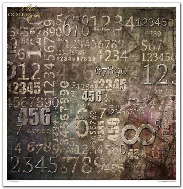 Kolekcja 'Steampunk', śrubki, zębatki, trybiki, alfabet, cyfry, zegary, rdza, cyferblaty, wskazówki