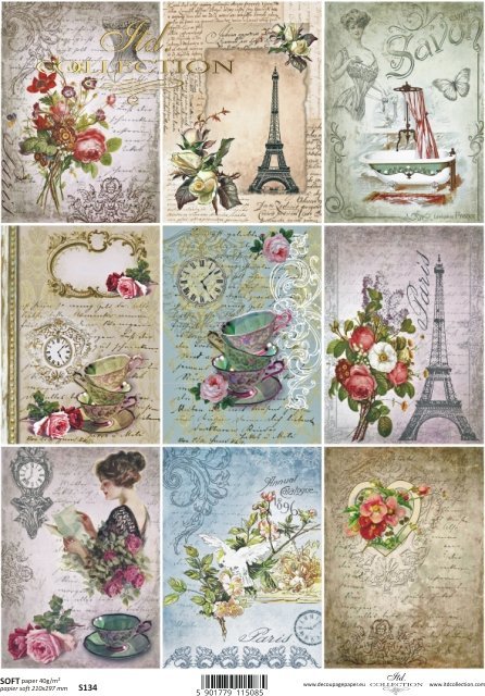 Papel Decoupage Soft S0134