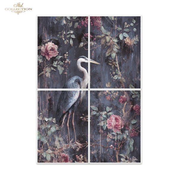Papier morwowy decoupage FPA1068 - seria Botanical Boudoir