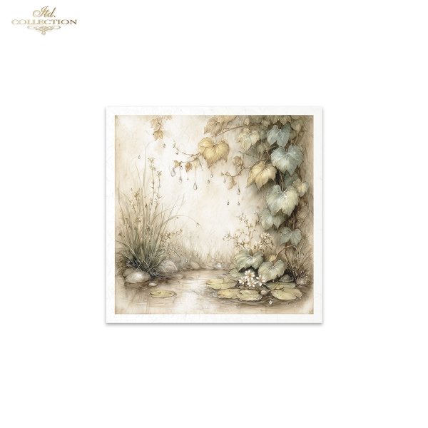 Myszki, sielanka, akwarela, retro, las, natura*Mice, idyll, watercolour, retro, forest, nature*Mäuse, Idylle, Aquarell, Retro, Wald, Natur*Ratones, idilio, acuarela, retro, bosque, naturaleza