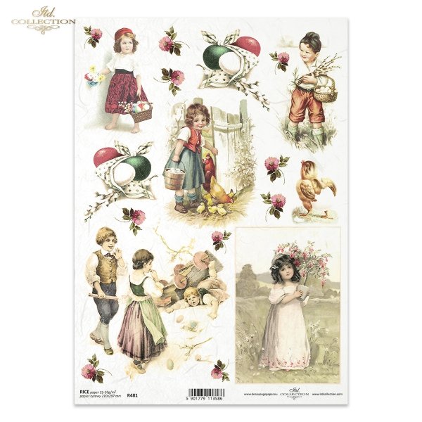 retro, świąteczny, wielkanocny, Wielkanoc, wiosna, dzieci, zabawy dzieci, dziecięce zabawy, R481, retro, festive, easter, spring, children, children's games