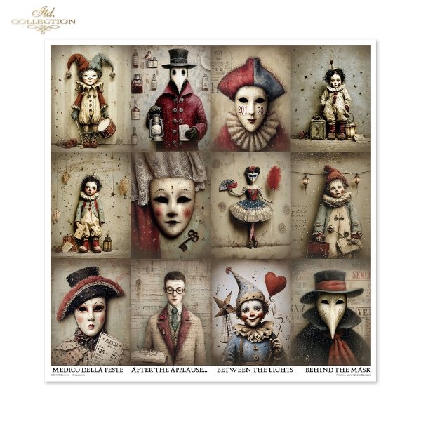 Papeles Scrapbooking SLS-103 Carnival - Masquerade