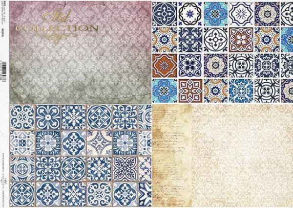 papel decoupage Vintage, azulejos coloridos, fondos, fondos de escritorio*Vintage-Decoupage-Papier, bunte Fliesen, Hintergründe, Tapeten*старинная бумага для декупажа, красочные плитки, фоны, обои