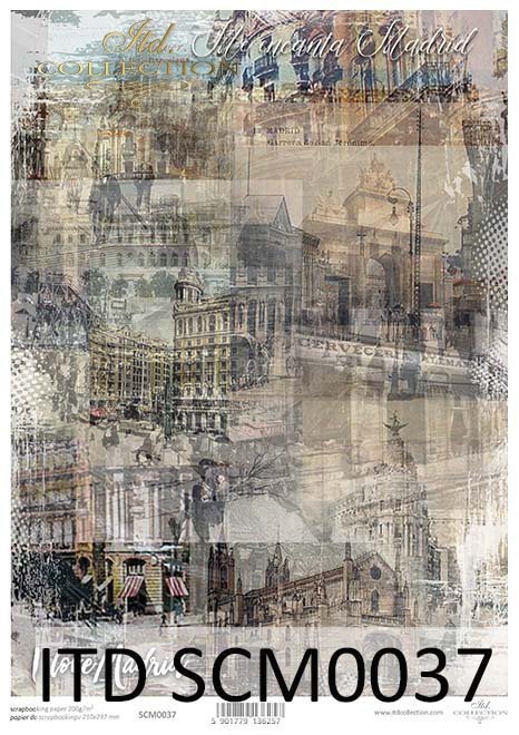 papier scrapbooking stare miasto*scrapbooking paper old city