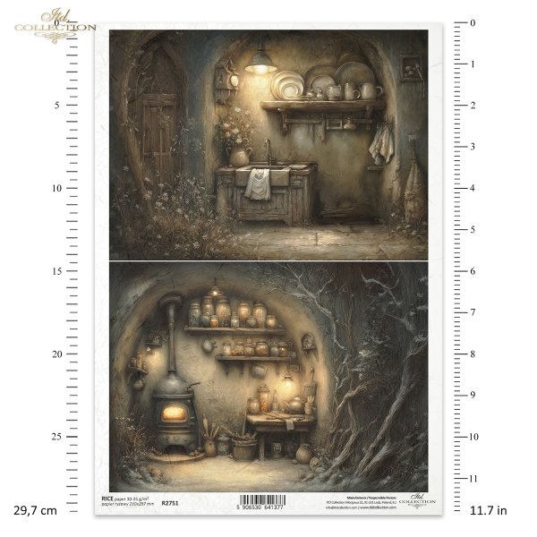 Mouse World - Interior -  Ilustracje,  świat myszek, przytulne wnętrza, bajkowe sceny, kominki, nory mysie, domki, wnętrza