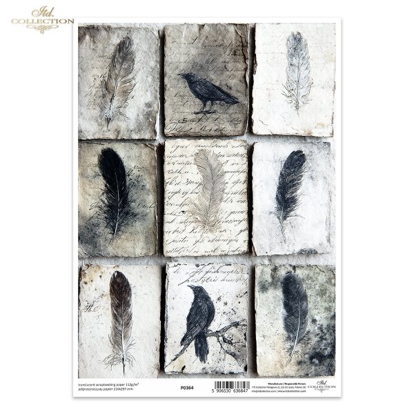 pióra, ptaki, kruki, gawrony, stare papiery, manuskrypty, styl vintage, grunge*feathers, birds, ravens, crows, old paper, manuscripts, vintage style, grunge